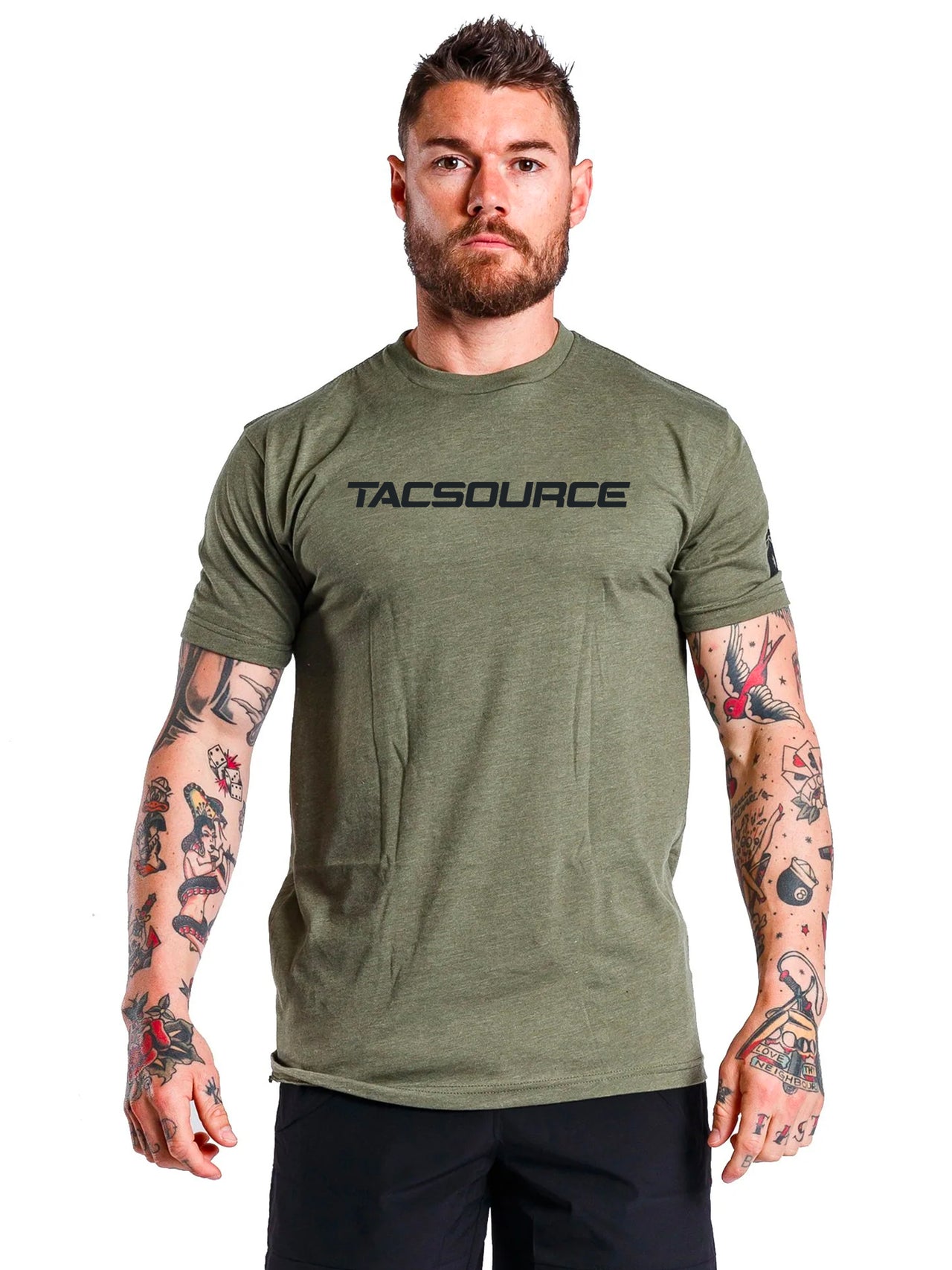 TacSource Subdued Olive Tee - AUS Flag