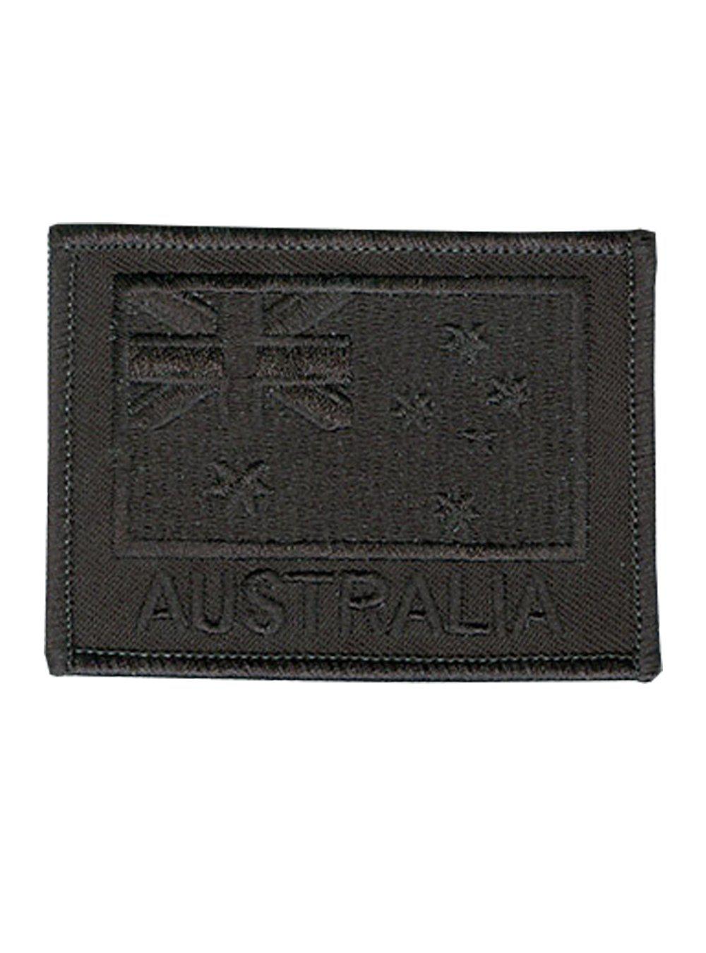 TacSource AUS Flag Patch - Black on Black - TacSource