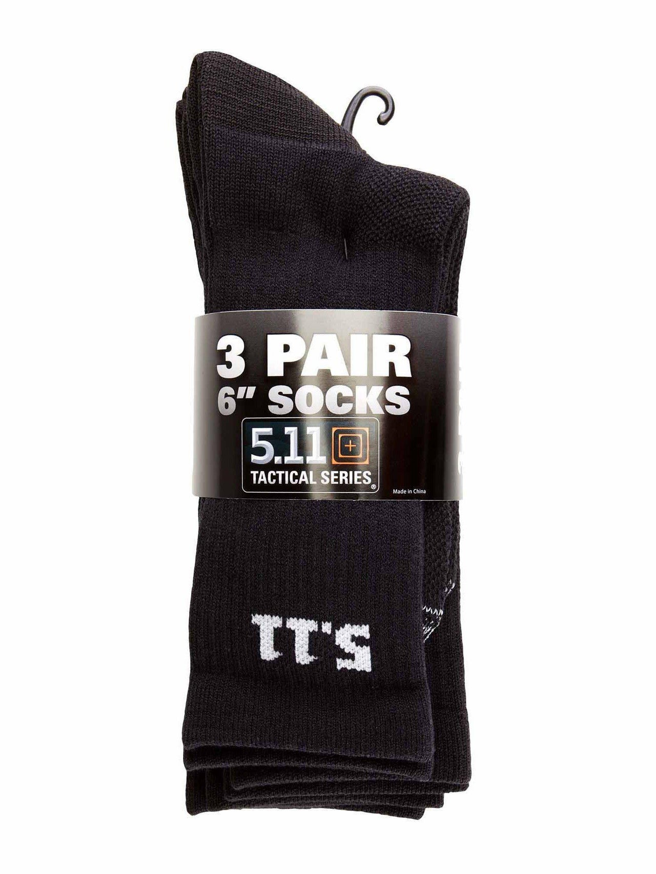 5.11 Tactical 6" Socks 3 Pack - Black - TacSource